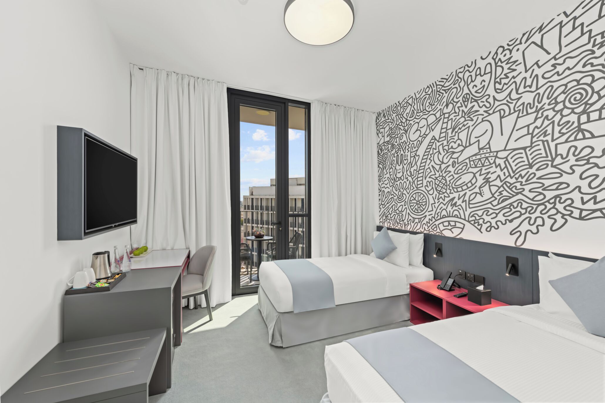 In-room safe, desk, laptop workspace, iron/ironing board