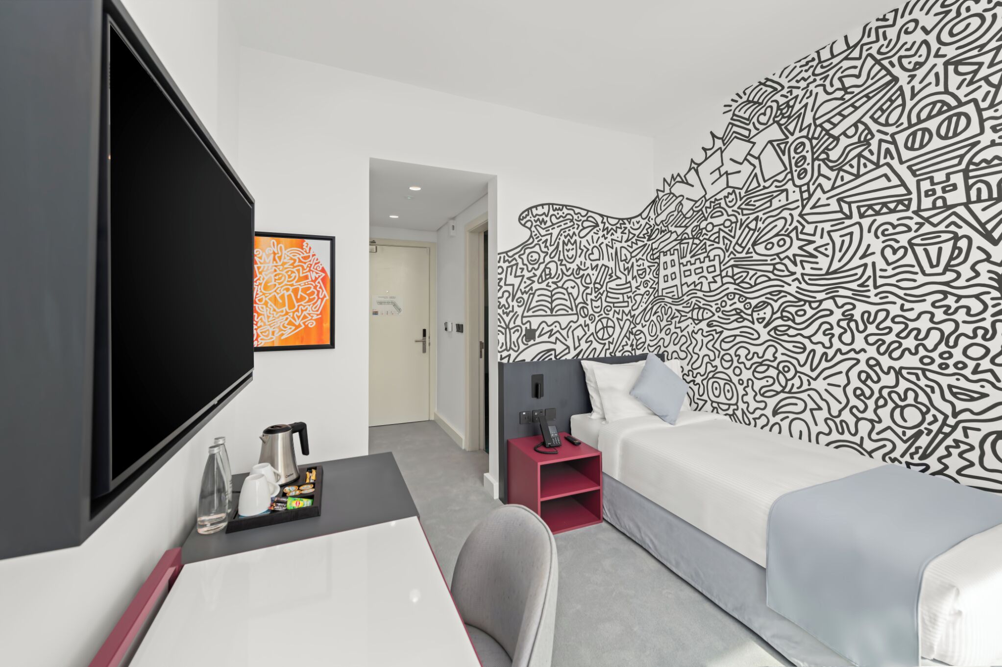 In-room safe, desk, laptop workspace, iron/ironing board