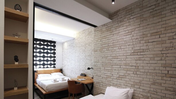 Unclassified image, 1 of 24, button - Emily in Athens - Central design awarded flat b/n Syntagma & Monastiraki (Athina)