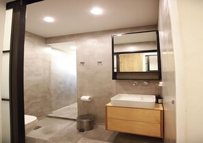 Shower, hair dryer, towels, soap - Emily in Athens - Central design awarded flat b/n Syntagma & Monastiraki (Athina)