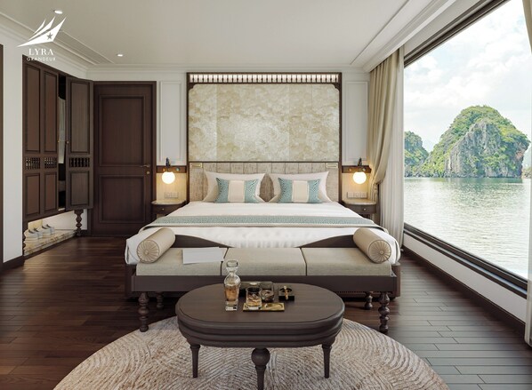 精品客房, 海洋景观 | 迷你吧、办公桌、笔记本电脑工作区、隔音