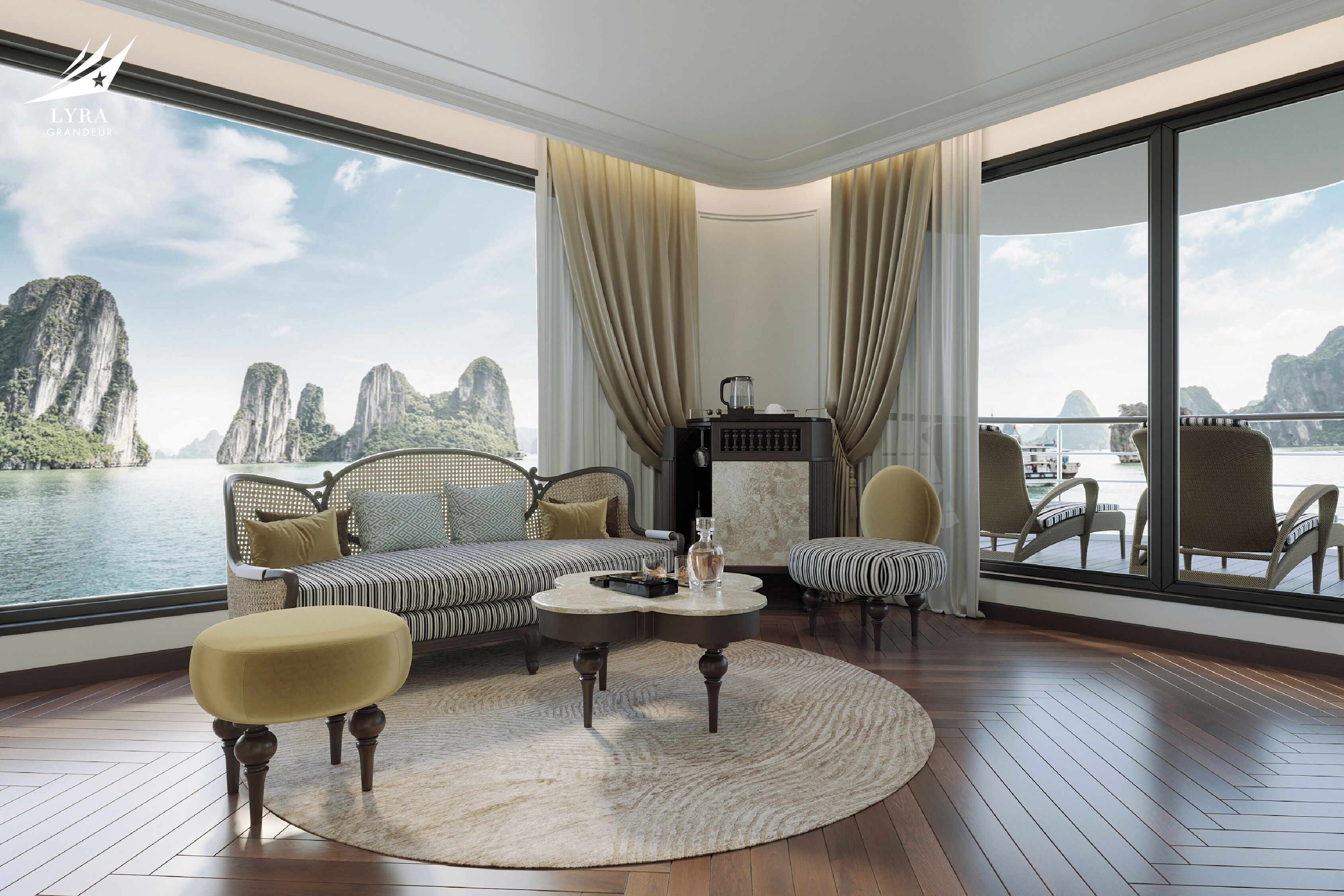 奢华客房, 海洋景观 | 起居区