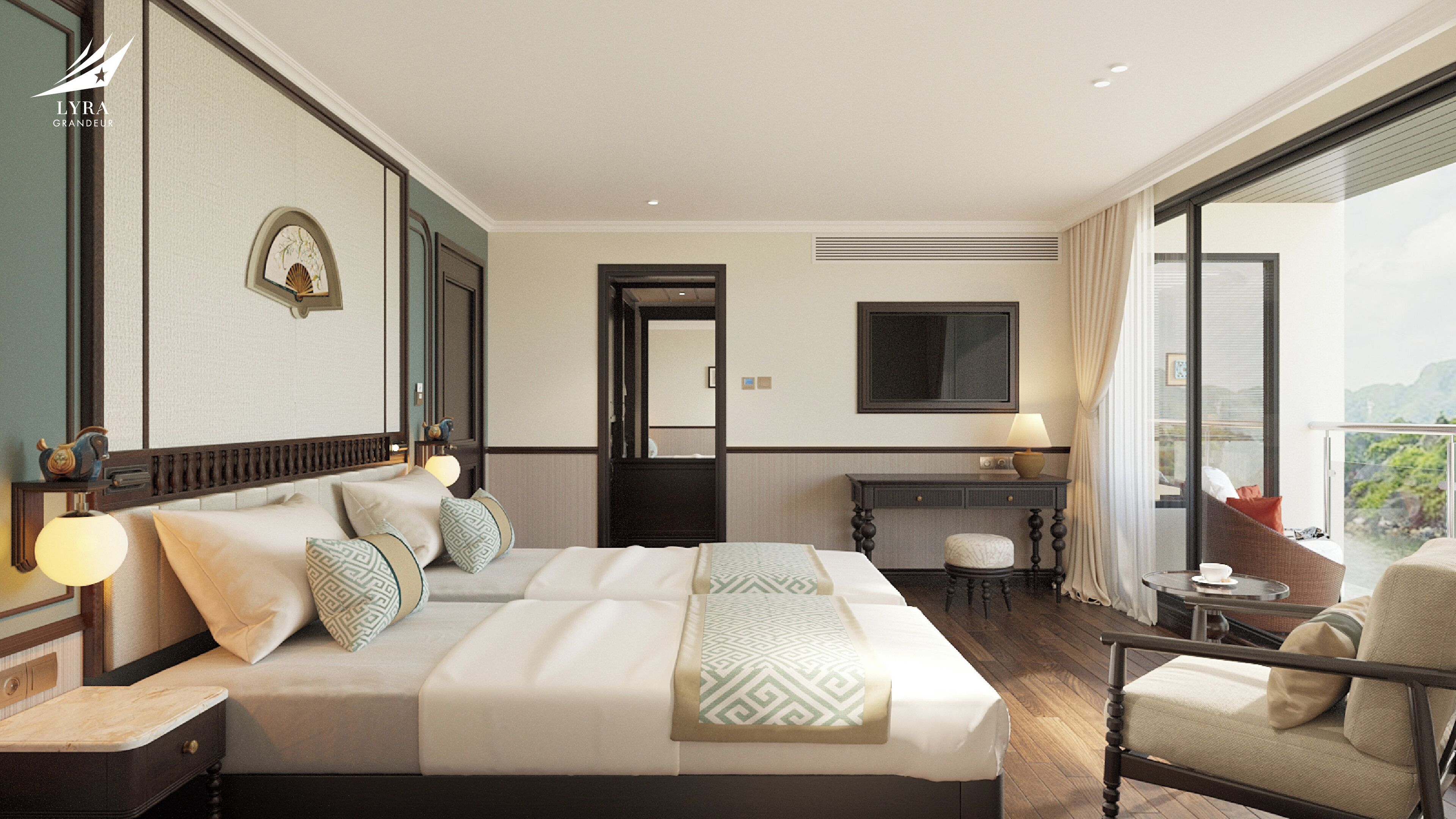 Rom – superior, havutsikt | Minibar, skrivebord, skrivebord for bærbar PC og lydisolert