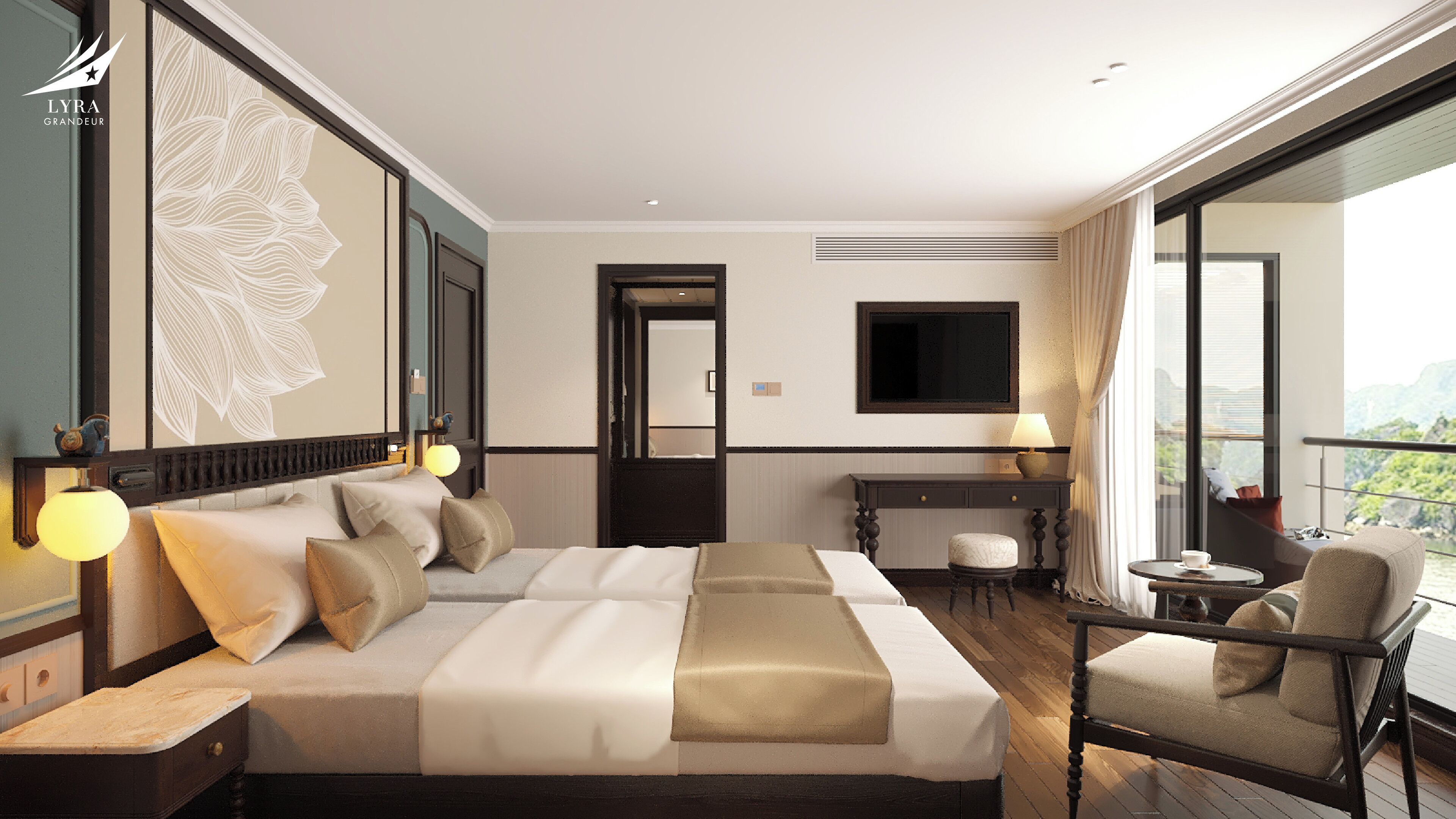 Rom – junior, havutsikt | Minibar, skrivebord, skrivebord for bærbar PC og lydisolert