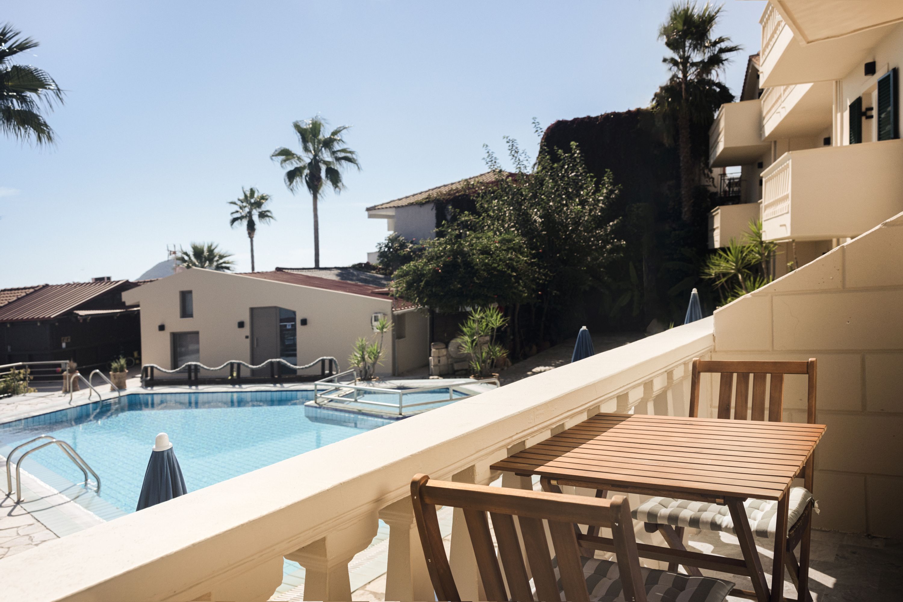 Comfort Studio, Balcony, Pool View | Terrace/patio