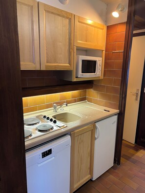 Private kitchen - Studio rental at the foot of the slopes (Megève)