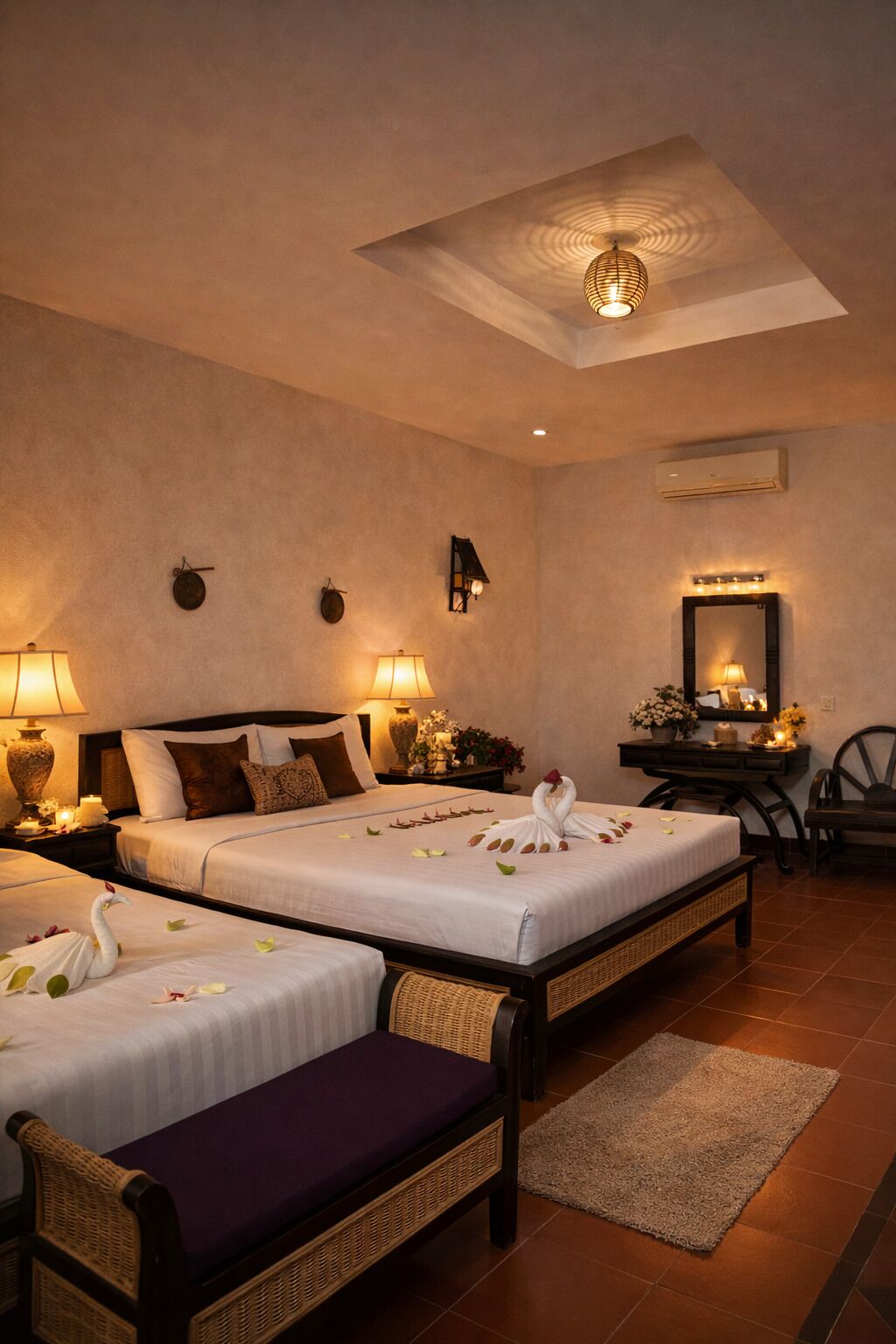 Family Room, Balcony, Garden View | Premium bedding, minibar, desk, bed sheets