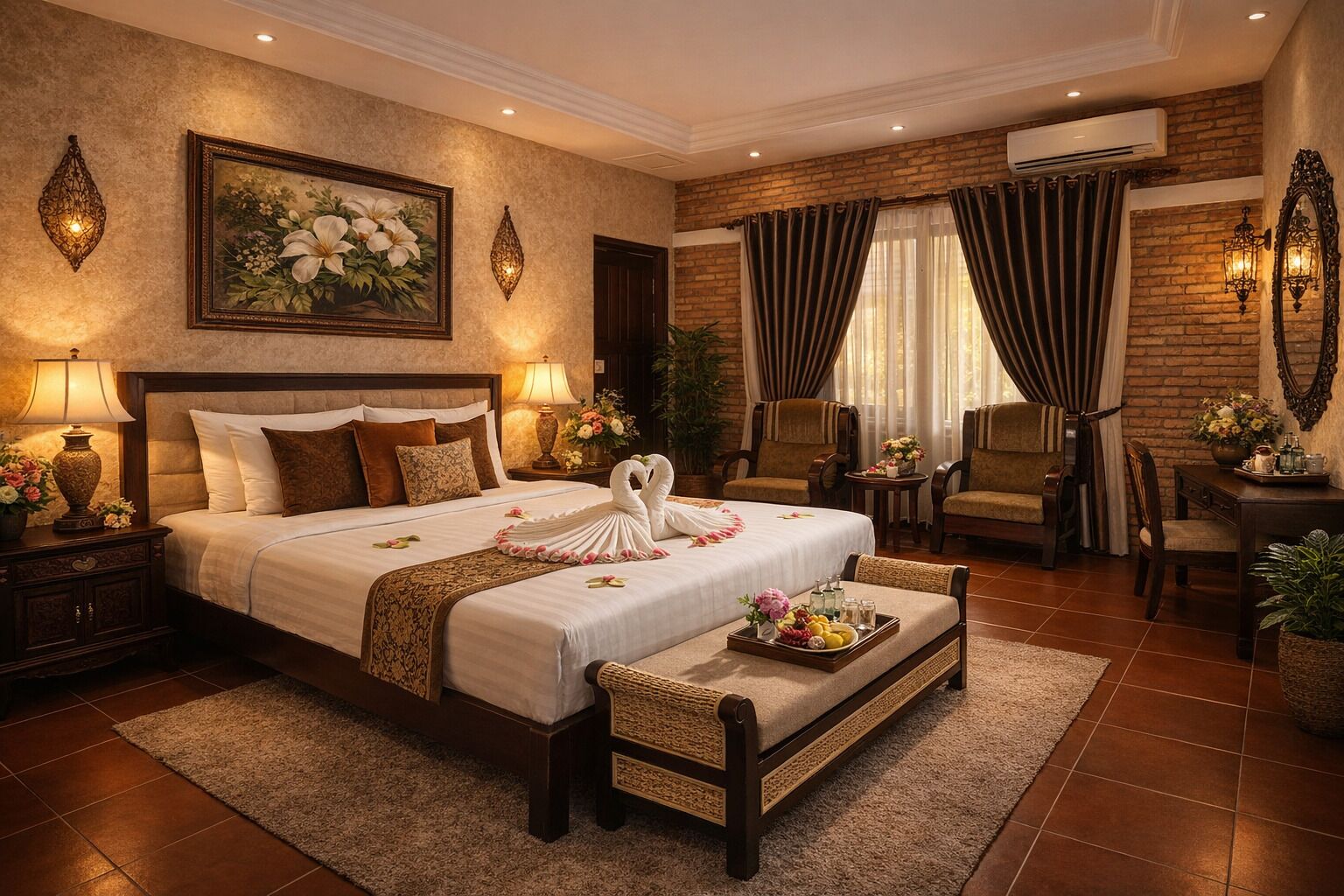 Literie de qualité supérieure, minibar, bureau, draps fournis