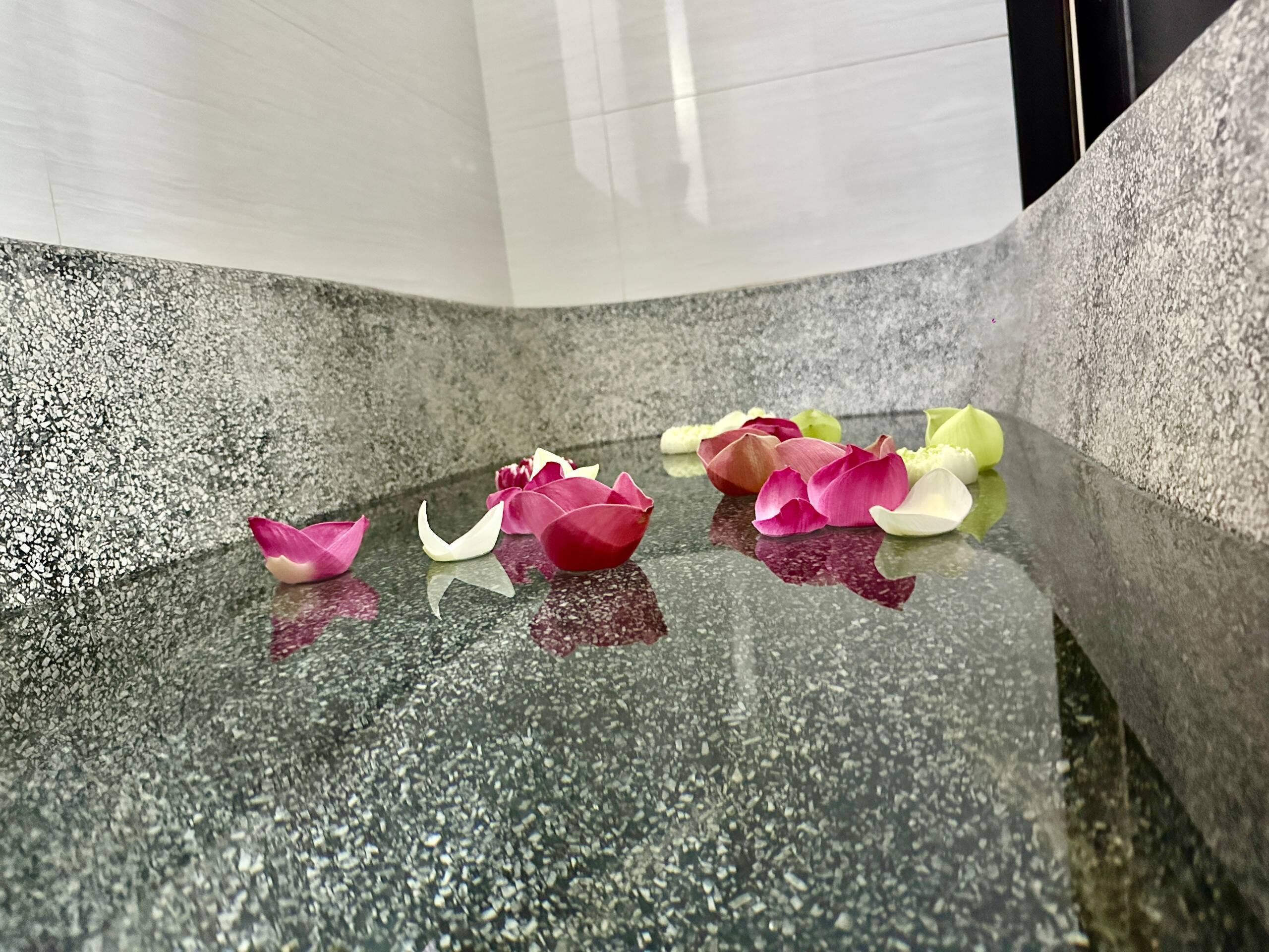 Habitación doble Deluxe, balcón, vista al jardín | Baño | Secadora de cabello, toallas, jabón, shampoo 