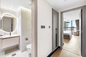 Bathroom - 1BR by the Lake Near DMCC Metro Station (Dubai)