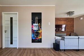 Interior - Luxury suite with infrared sauna, electric fireplace & panoramic abbey view (Echternacherbrück)