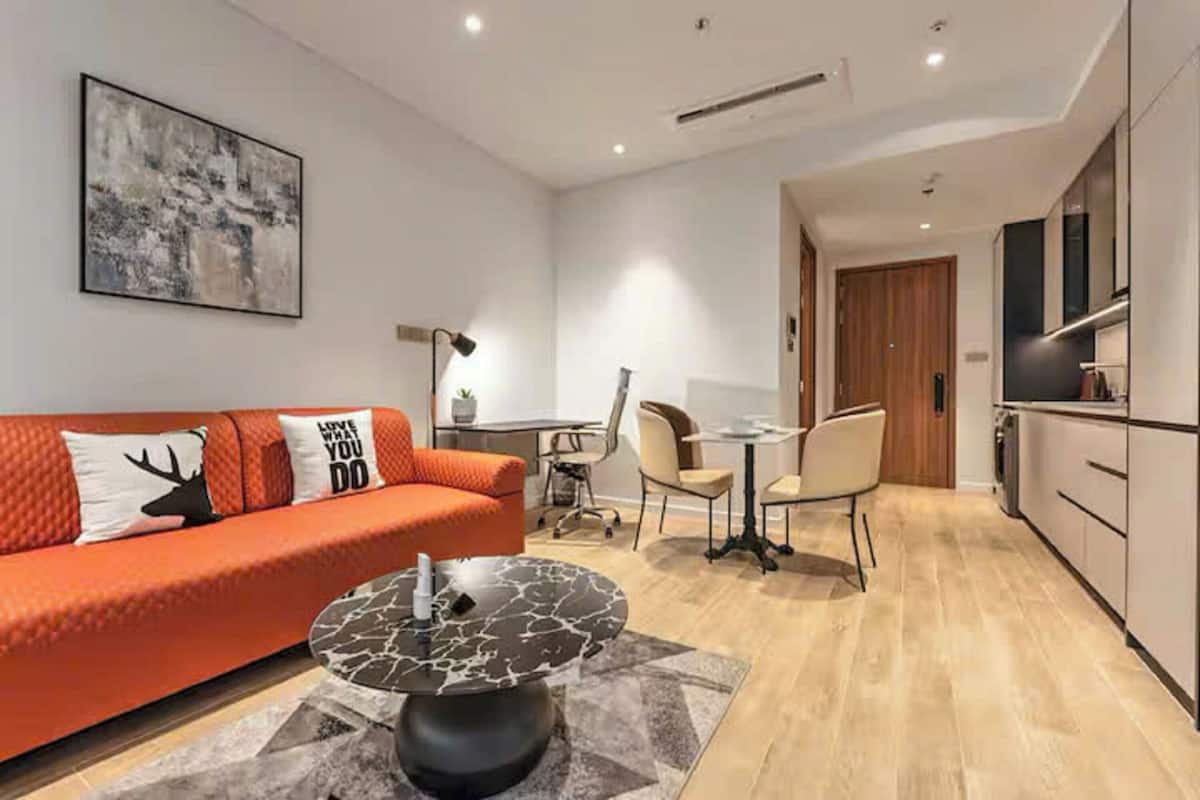 Suíte grand, 1 quarto, acesso ao Club Lounge, vista para a cidade | Roupas de cama de algodão egípcio, roupas de cama premium