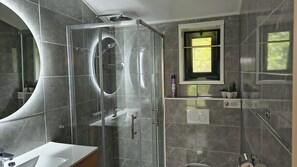 Shower, hair dryer