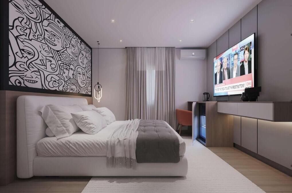 خزنة داخل الغرفة ومكتب ومساحة عمل للكمبيوتر المحمول وواي فاي مجانًا