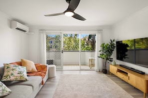 Apartment, Balcony, Garden View | Living area - Coastal Cool in Prime Burleigh Heads (Burleigh Heads)