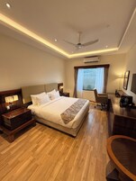 In-room safe, desk, laptop workspace, iron/ironing board