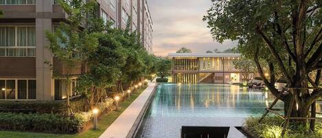 Apartment, 1 Bedroom, Smoking, Balcony | Pool | Outdoor pool