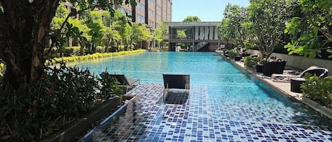 Apartment, 1 Bedroom, Smoking, Balcony | Pool | Outdoor pool