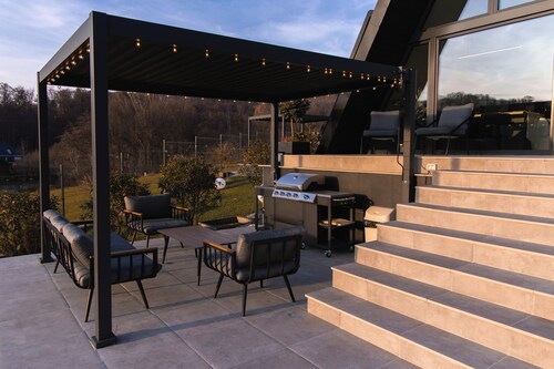 Twin Vista 1 - A-Frame Cabin  Hot Tub  4 People
