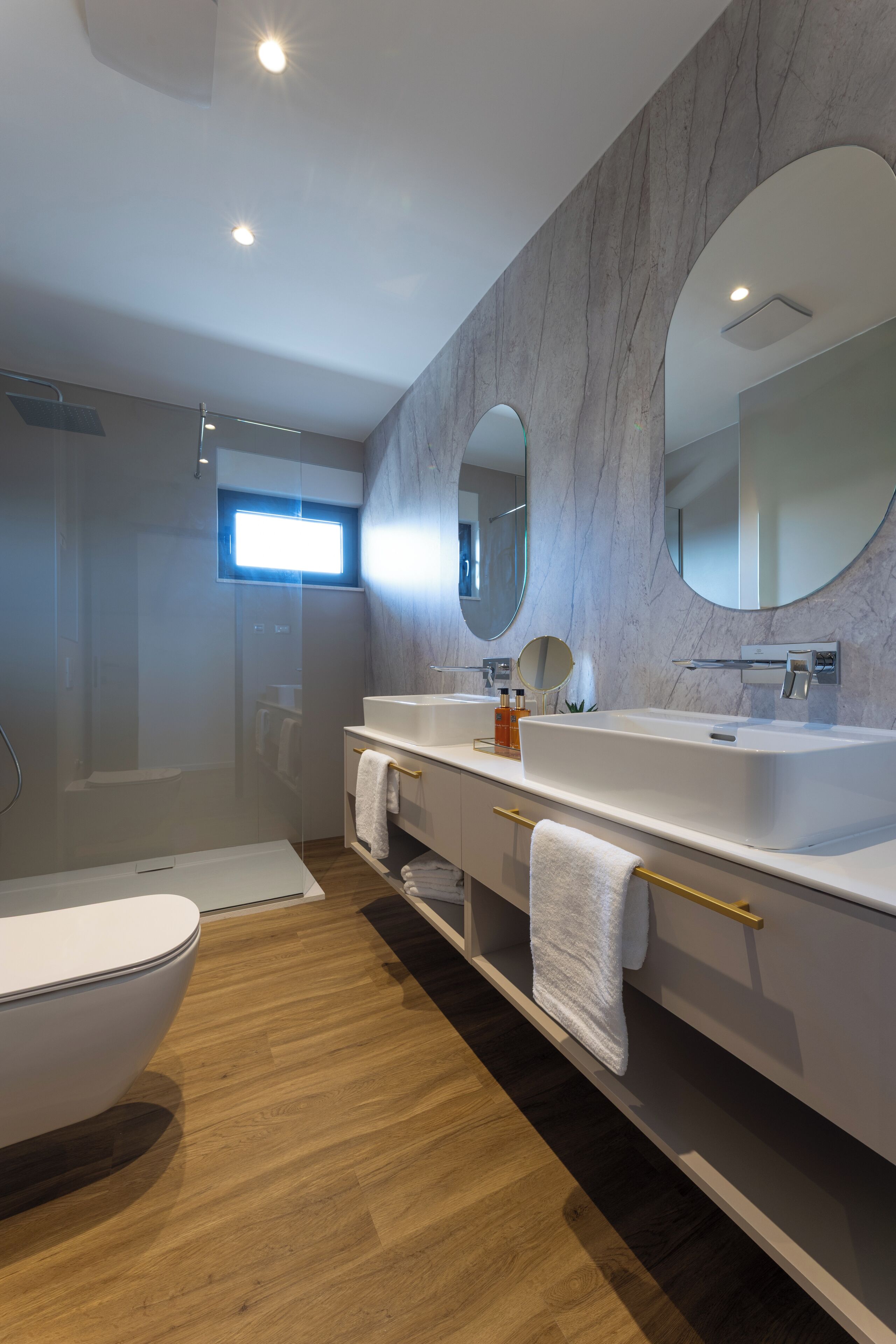 Bathroom | Shower, free toiletries, hair dryer, bathrobes
