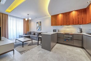 Interior - Contemporary 1+1 in a Luxury Residence • Pools, Spa & 250 m to the Beach (Alanya)