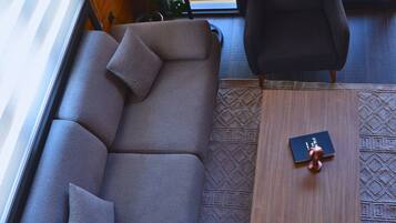 Bungalow de lujo, vista al valle | Área de sala de estar