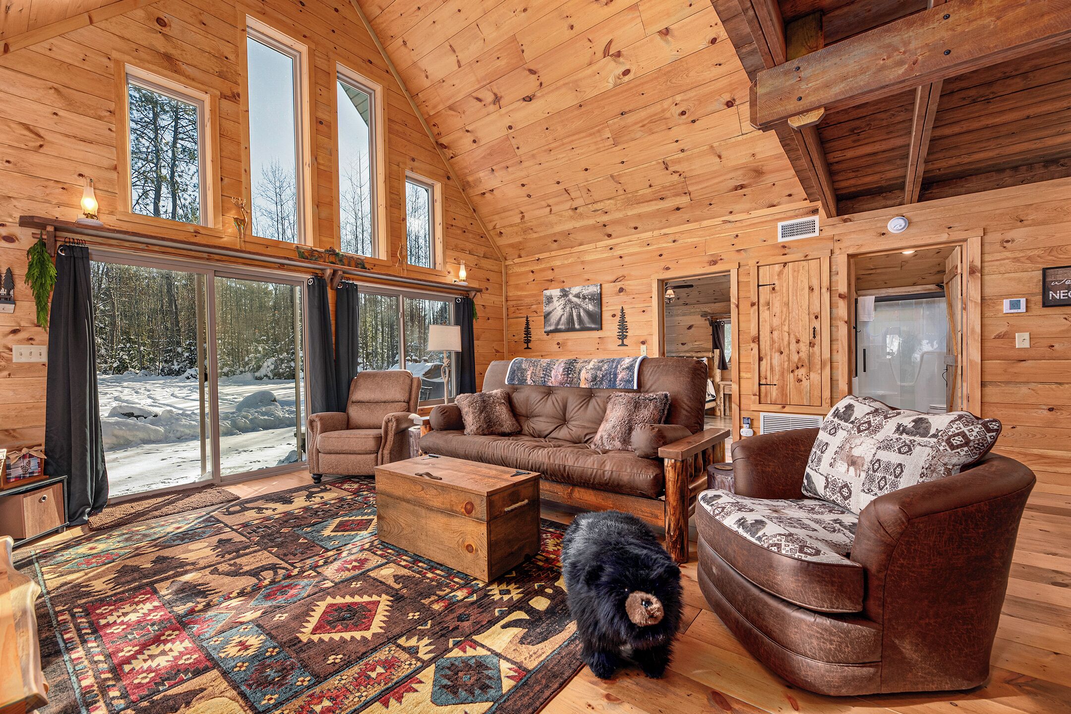 TV connectée, cheminée, lecteur de DVD, vidéothèque