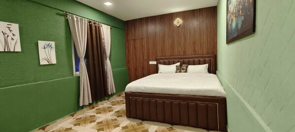 Premium bedding, down comforters, memory foam beds, laptop workspace - HIMALAYA POOL & RESORT (Tirupati)