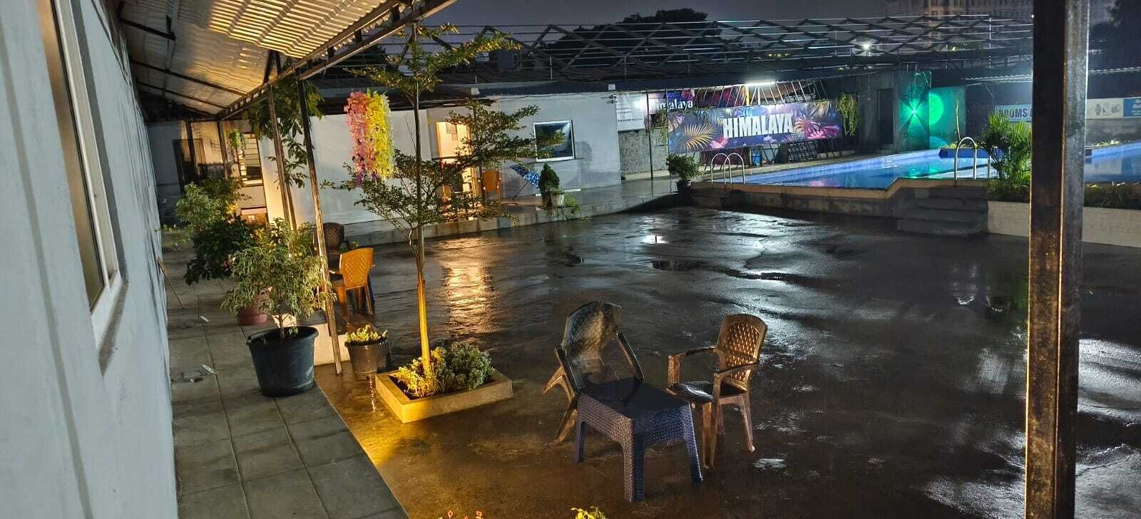 Outdoor banquet area