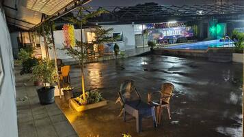 Outdoor banquet area