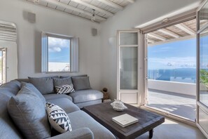 TV - Lux 9-bdrm professionally managed villa in Mykonos,private pool & sea views (Mikonos)