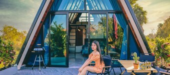 Heavenly A Frames with own Terrace and Garden
