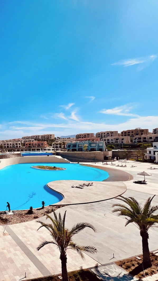 Chalet, 3 Bedrooms, Smoking, Balcony | Pool | Outdoor pool - Modern 3BR Escape Panoramic Lagoon & Sea Views (Makadi Bay)