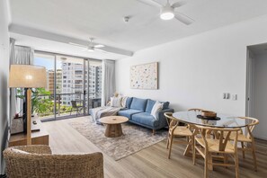 Apartment, Balcony, City View | Living area - Solstice by the Sea (Burleigh Heads)