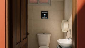 Standard Room, 2 Single Beds | Bathroom | Shower, hair dryer, soap, toilet paper