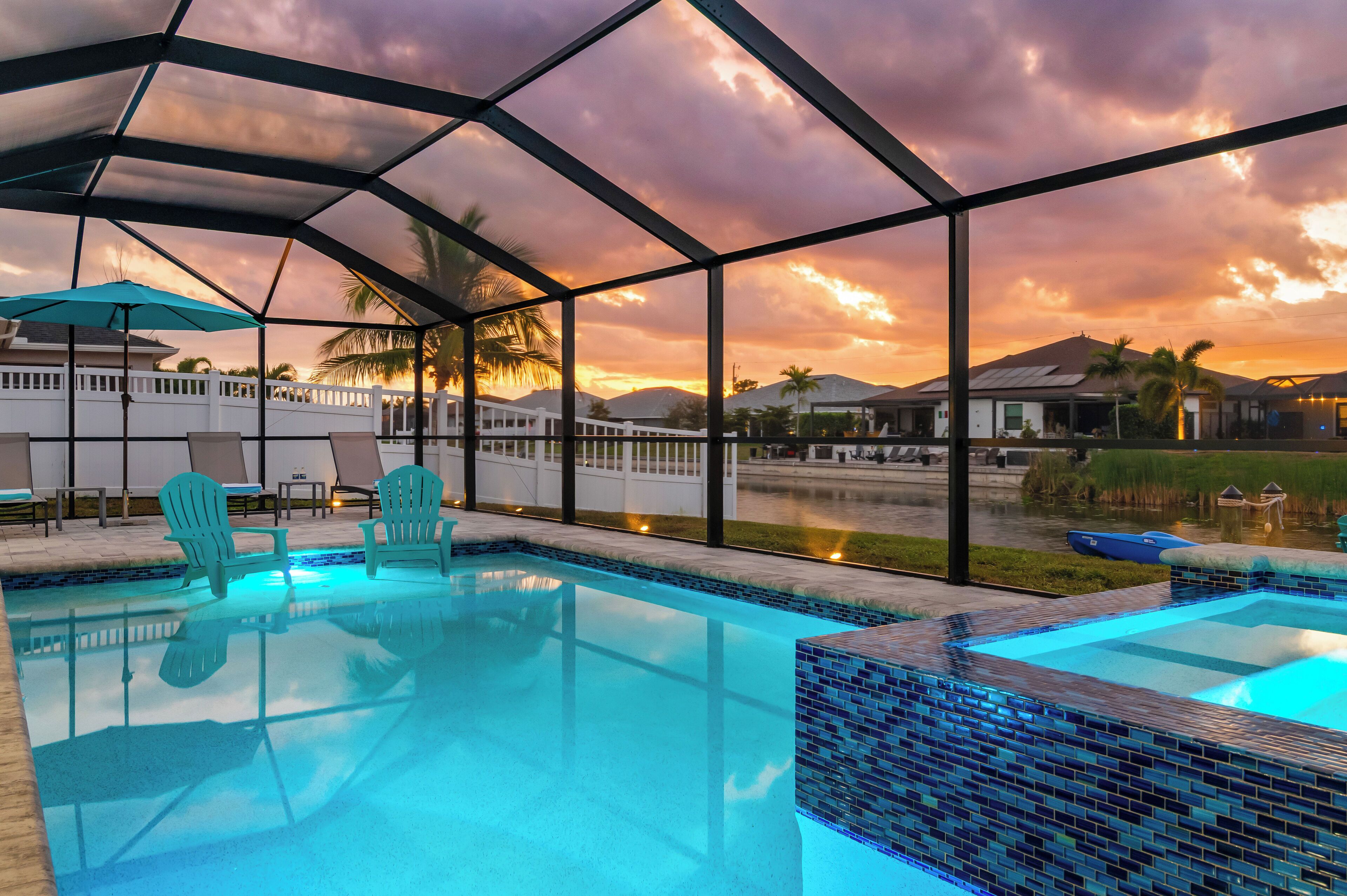 Outdoor pool, a heated pool