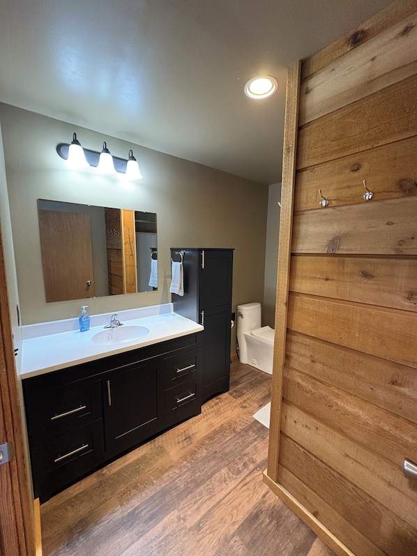 Hair dryer, towels, soap, shampoo - Cozy 2-bedroom cabin near fabulous Barnes WI (Solon Springs)