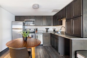 Fridge, dining tables - Landing | Amazing 1BD, Game Room, Pool (Hartford)