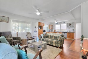 Living area - Family-Friendly Getaway Just Steps From the Shore (Amity)