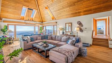 Smart TV, fireplace, video games, foosball