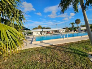 Pool - Sun-Soaked Delray Beach 2-Bed, 2-Bath Beauty with Sunroom & Pool Access. (Delray Beach)