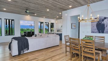 TV, fireplace, stereo, offices