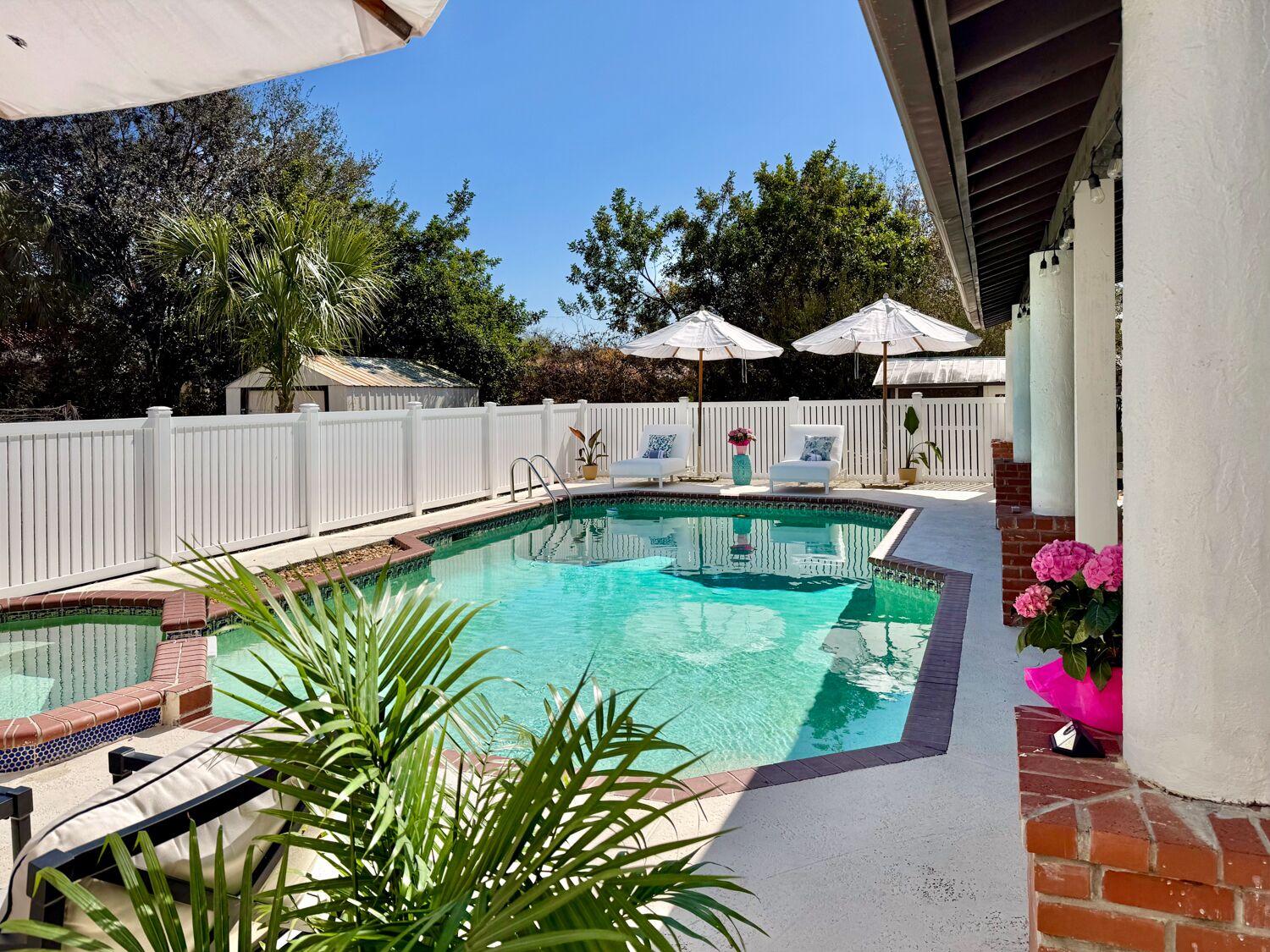 Piscine extérieure, piscine chauffée