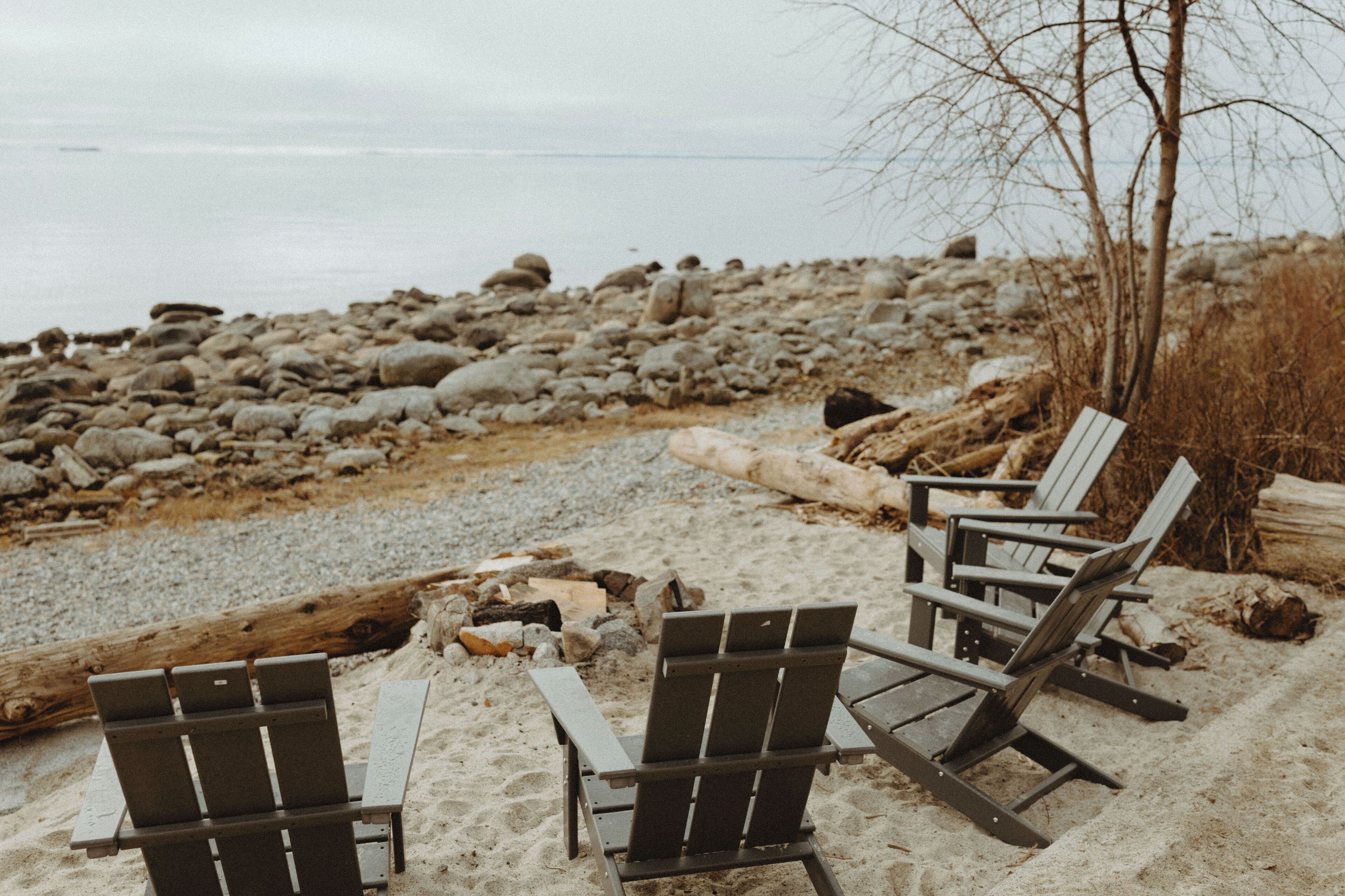 On the beach, beach towels