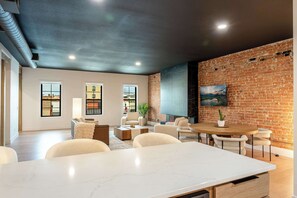 Interior - Onyx | Luxury Executive Loft Overlooking Main | Vibrant Fireplaces, King Bed (Sheridan)
