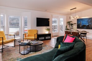 Living area - Orange Suite at Jellybean House (St. John's)