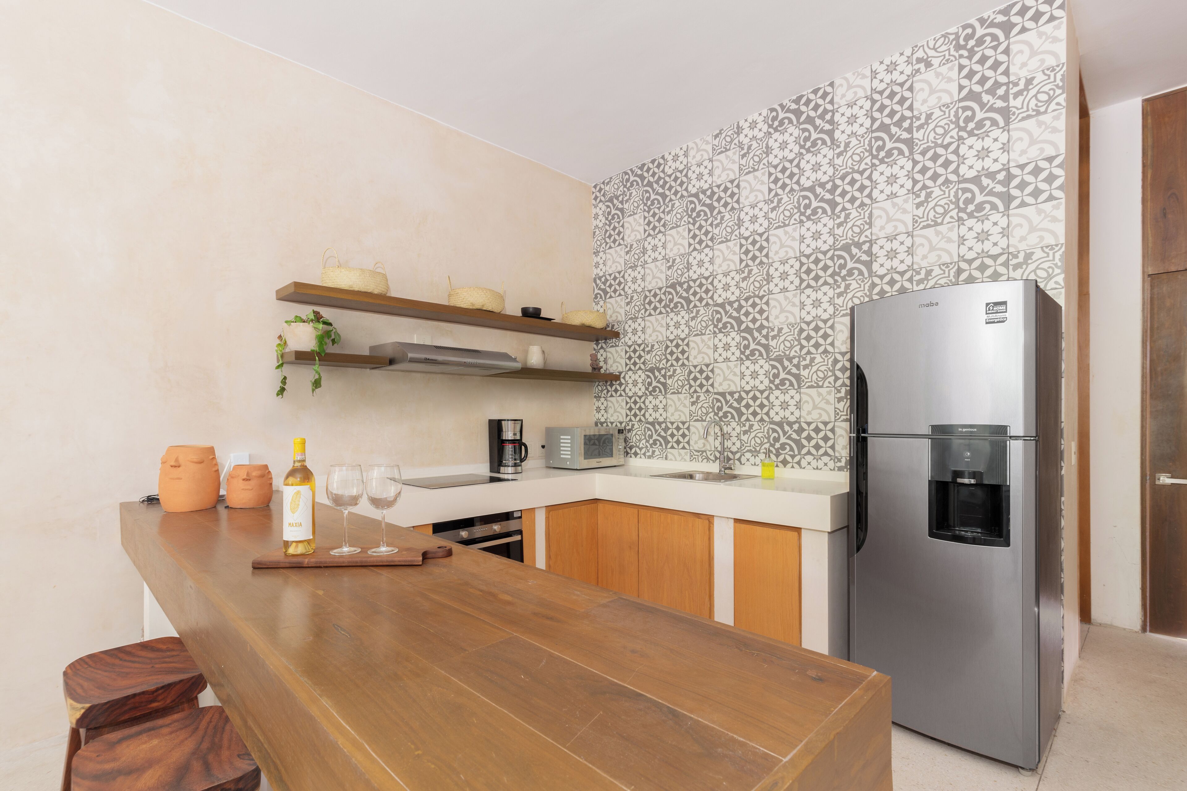 Exclusive Apartment, Balcony, Courtyard View | Private kitchen | Full-size fridge, microwave, stovetop, espresso maker