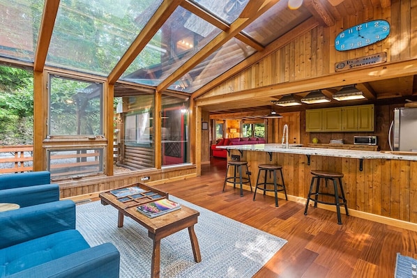 Interior - Sasha’s Hidden Creek Cabin-Magical Views, 12 Acres (Maggie Valley)