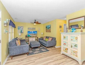 TV - Barefoot Ocean View-GolfCart | Linens | OceanLakes (Horry County)