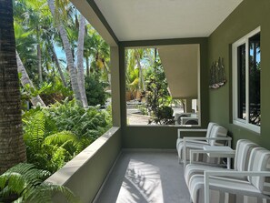 Terrace/patio - FERN COTTAGE: Beautiful Studio, Only Steps Away From Grace Bay Beach and Strip! (Grace Bay)